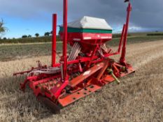 1991 Kuhn HR4001D 4m power harrow. Serial No: 912032. With Accord Pneumatic DAS 4m drill recondition