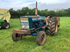 Ford 5000 2wd diesel tractor on 16.9R30 wheels and tyres. No V5. Reg No: GMA 383G. Hours: 4,026