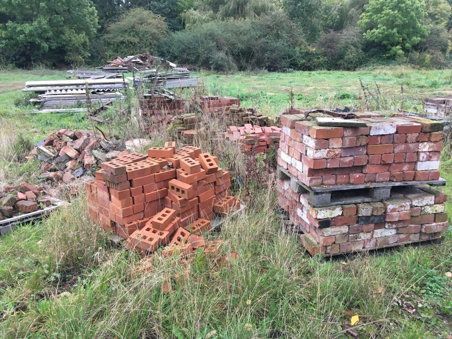 Quantity bricks, to be sold in situ (approximately 8 pallets located in the yard)