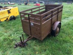 Single axle pig trailer, 1.9m x 1m