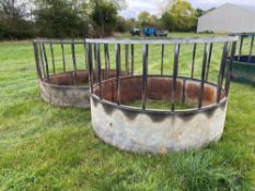 2No cattle ring feeders