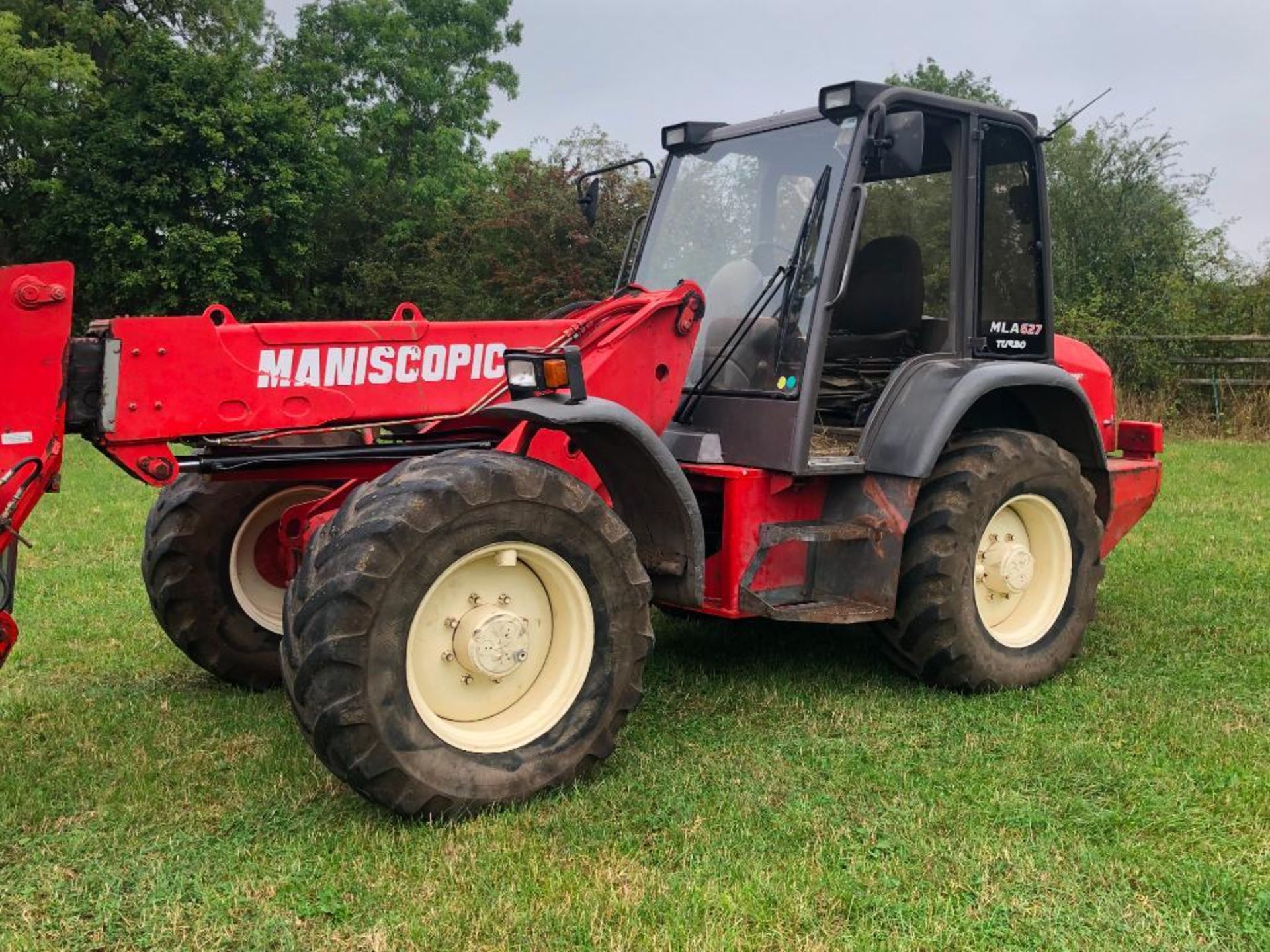 1999 Manitou Maniscopic MLA627 Turbo powershift pivot steer materials handler with PUH and pin and c - Image 13 of 26