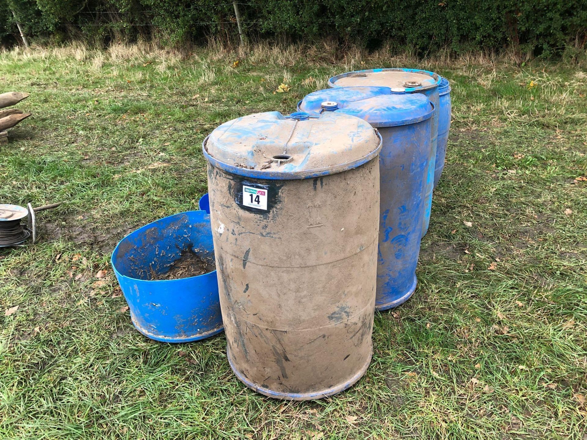 Quantity blue barrels