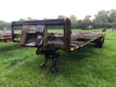 Single axle flat bed trailer 8ft x 24ft with wooden floor