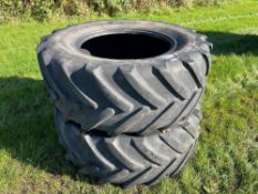 2No. 540/65R30 tractor tyres