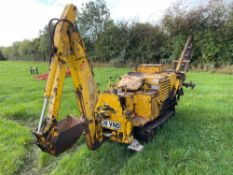 1984 A F Trenchers LTD T39 metal tracked trencher with trenching arm, hole borer and backhoe loader