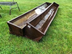 2No. 16ft 5inch Freestanding feed troughs