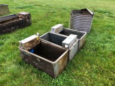 3No. water troughs