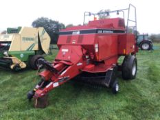 Case International 8570 square baler single axle on 16.5R22.5 wheels and tyres. circa 80,000 bale co