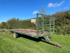 MG 26ft single axle flat bed trailer with front and rear raves NO VAT