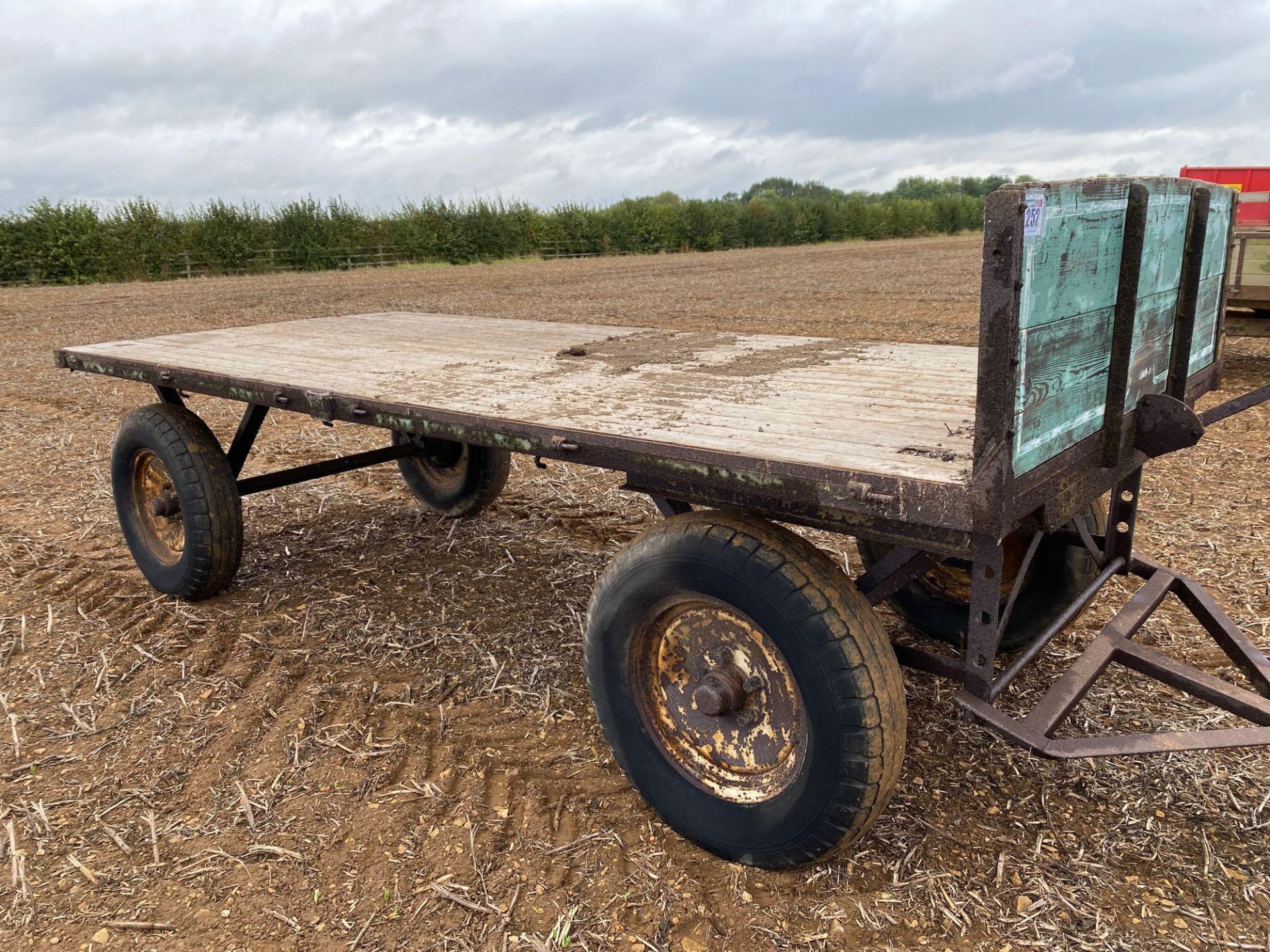 Flat bed wooden trailer - Image 2 of 6