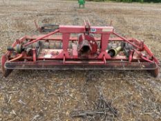 Lely Roterra 33 Series 3m power harrow c/w packer roller and crumbler bar. For spares or repairs