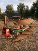 Kverneland 4 furrow reversible plough c/w press arm, new tyre. Model LBNR791 Manual in the office