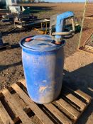 Blue Drum w/ Hand Ad Blue Pump & Hose