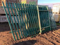 Qty. Green Metal Fencing & Gate