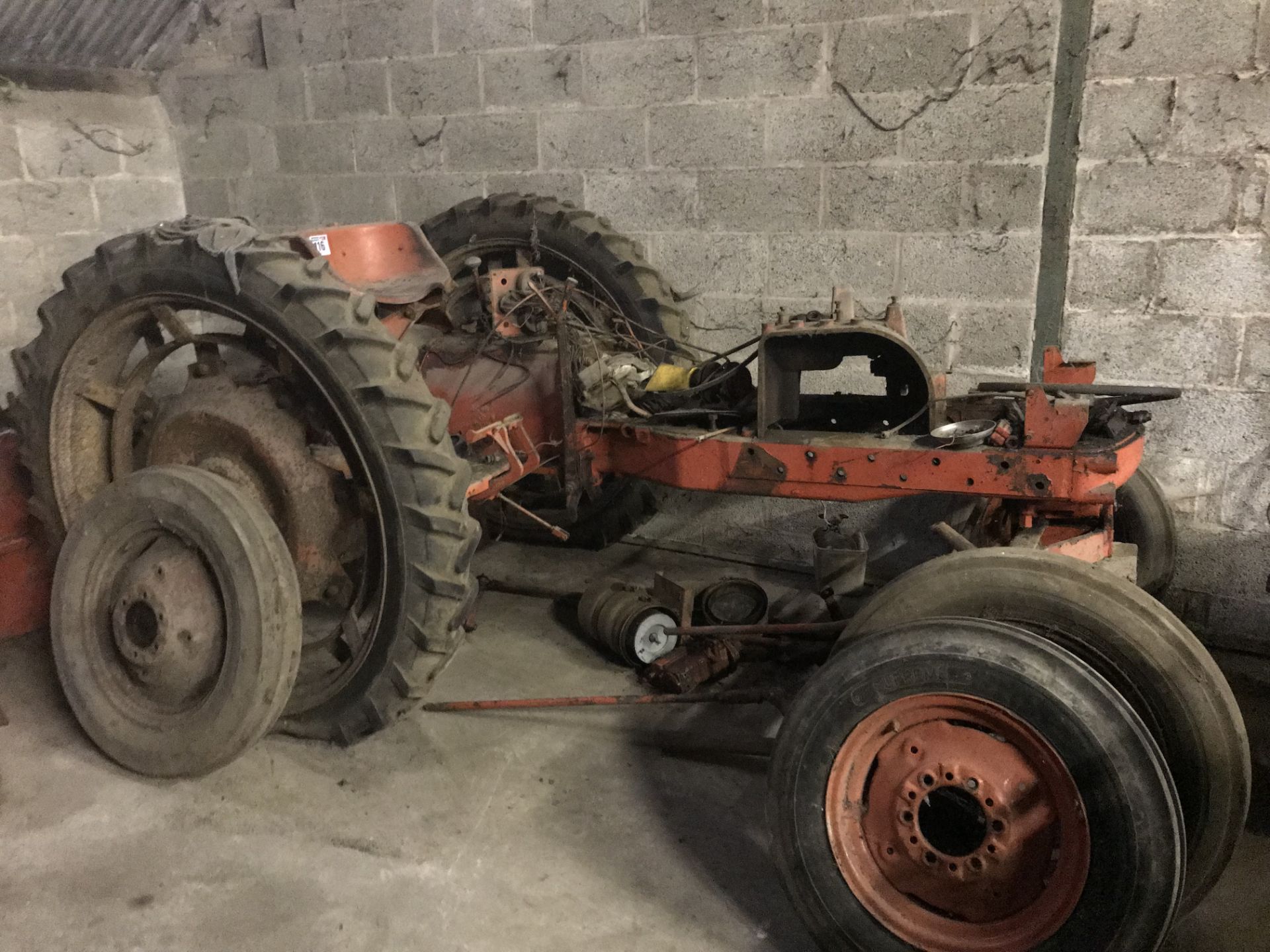 Nuffield tractor chassis and dismantled tractor. - Image 2 of 11