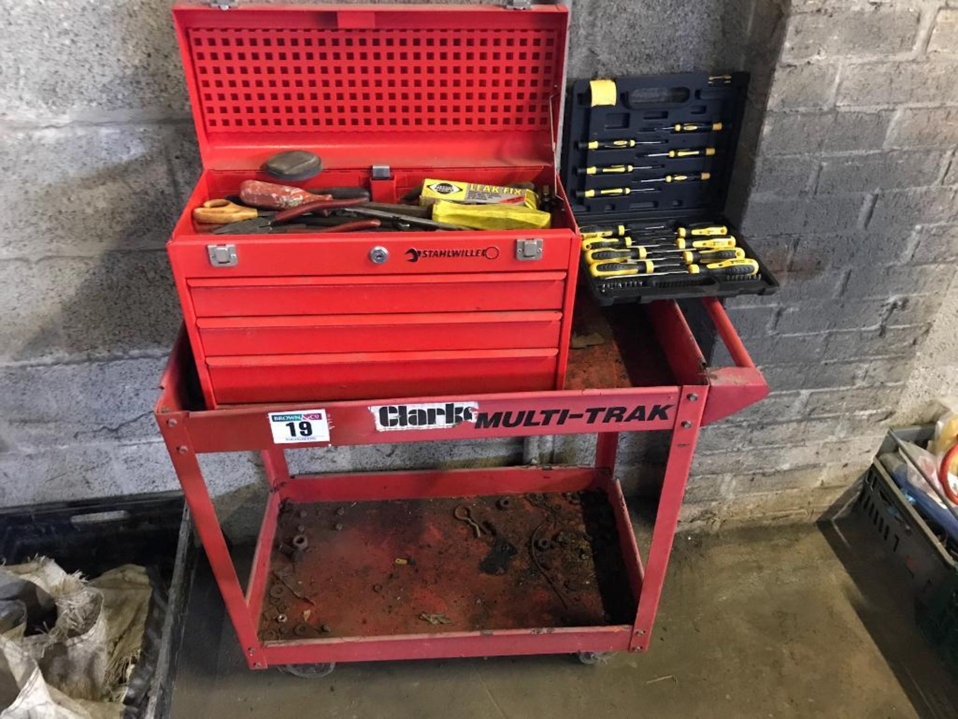Stahlwille tool box with various tools