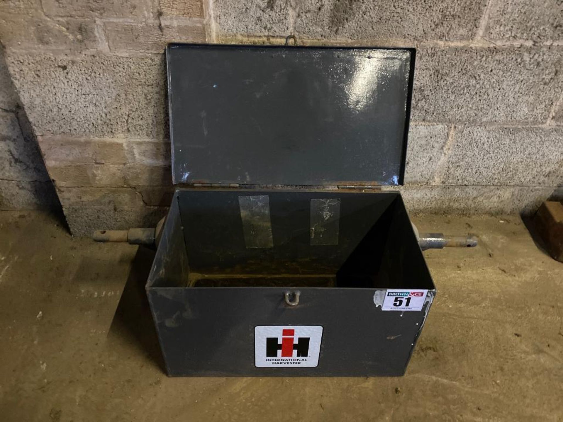 IH tractor mounted tool box