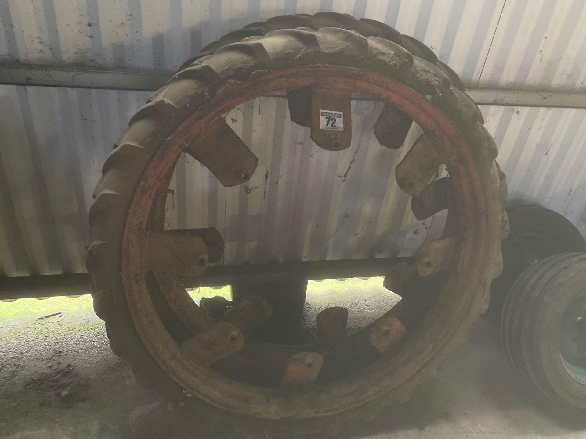 Pair of row crop wheel centres with tyres - Image 2 of 2