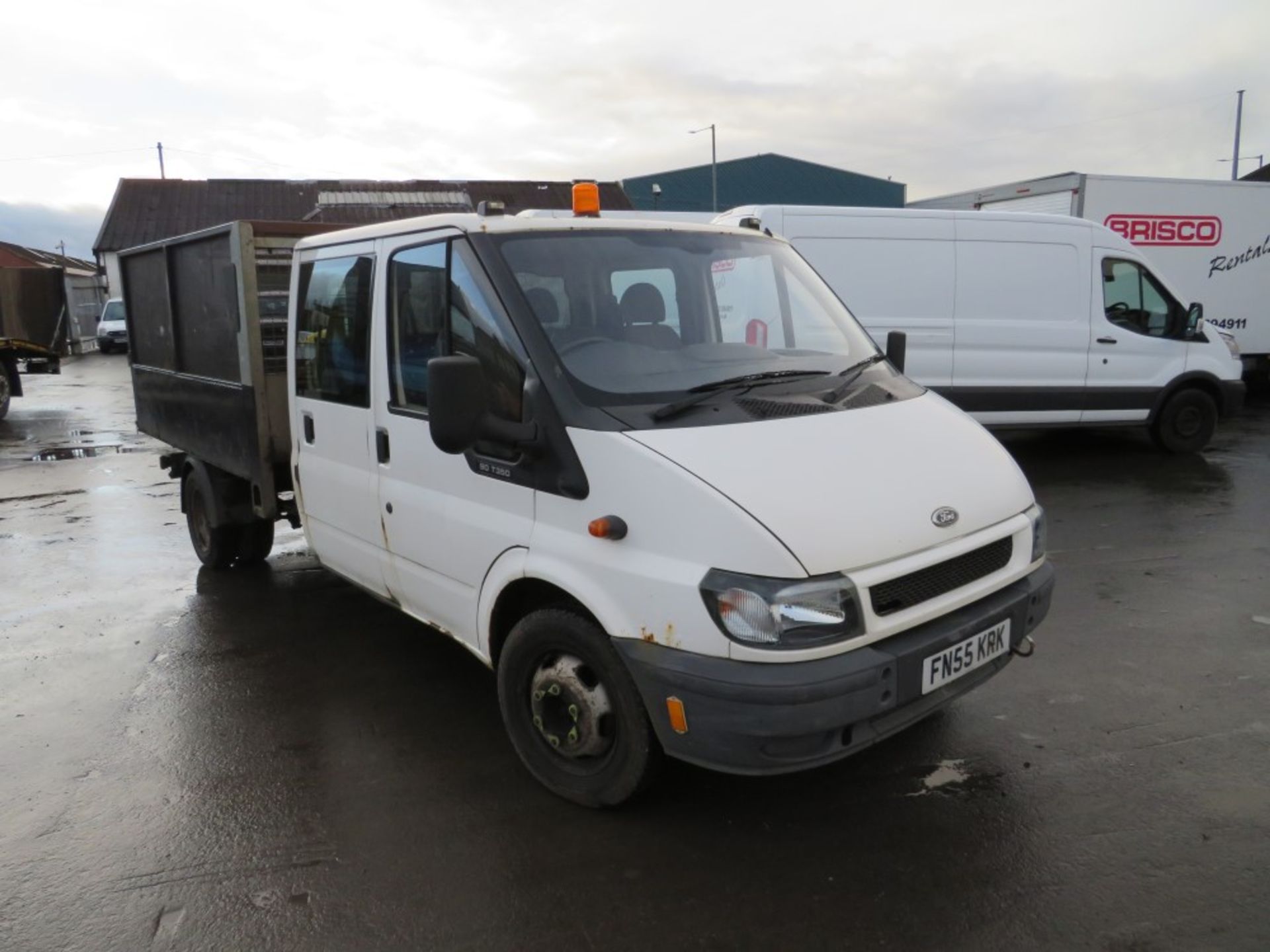 55 reg FORD TRANSIT 350 CREW CAB TIPPER (DIRECT COUNCIL) 1ST REG 09/05, TEST 10/21, 83275M, V5 HERE,