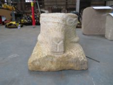 SHEEPS HEAD HAND CARVED IN NATURAL STONE [NO VAT]