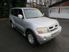 52 reg MITSUBISHI SHOGUN DI-D LWB, 1ST REG 01/03, 140379M NOT WARRANTED, V5 HERE, 6 FORMER