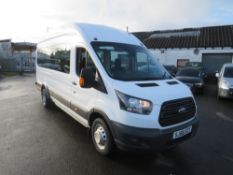 66 reg FORD TRANSIT 460 ECONETIC TECH MINIBUS, 1ST REG 10/16, TEST 10/21, 38192KM WARRANTED, V5