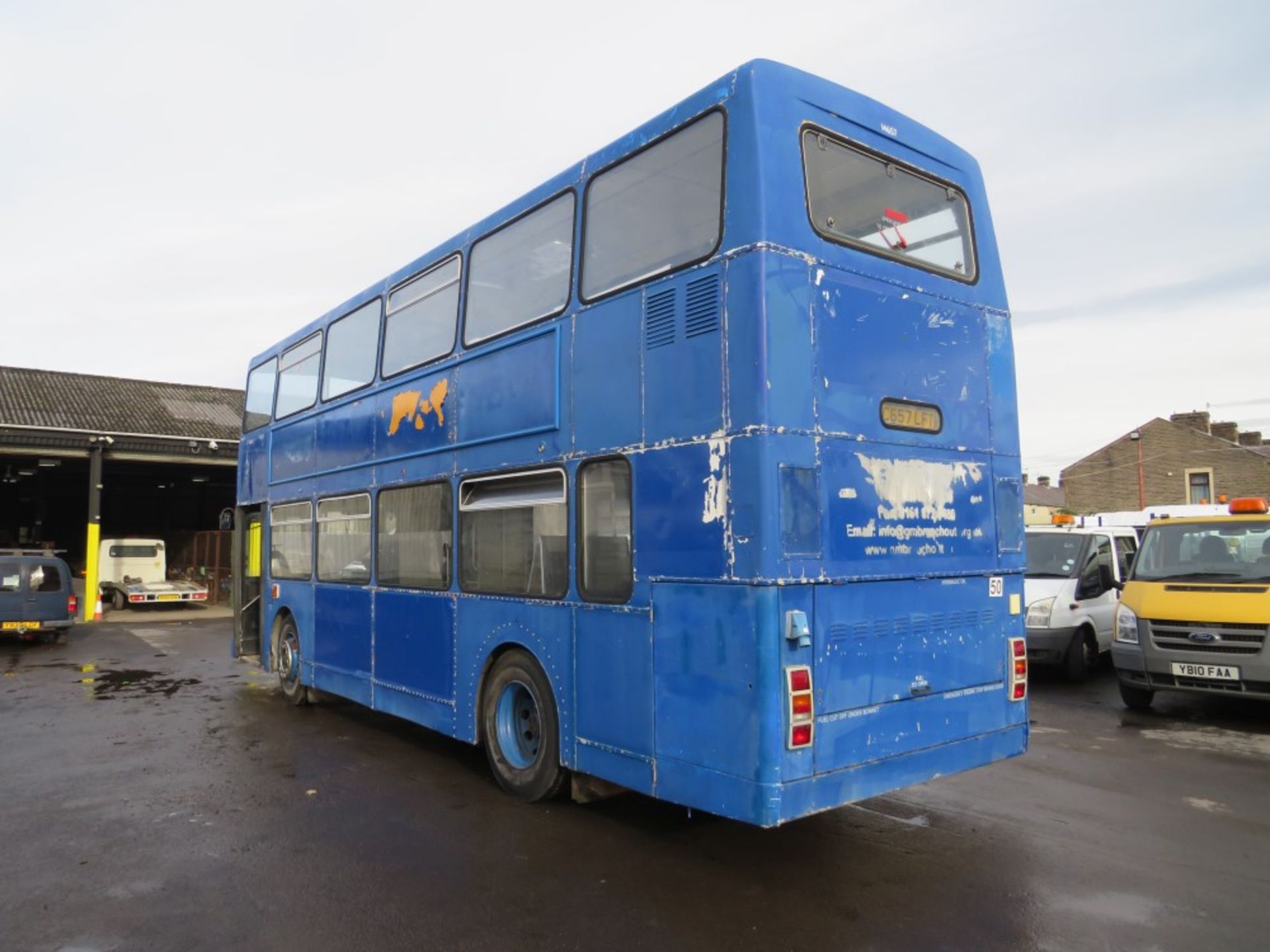 C reg LYELAND OLYMPIAN DOUBLE DECKER BUS, 1ST REG 08/85, 356681M, NO V5, NO KEYS [NO VAT] - Image 3 of 11