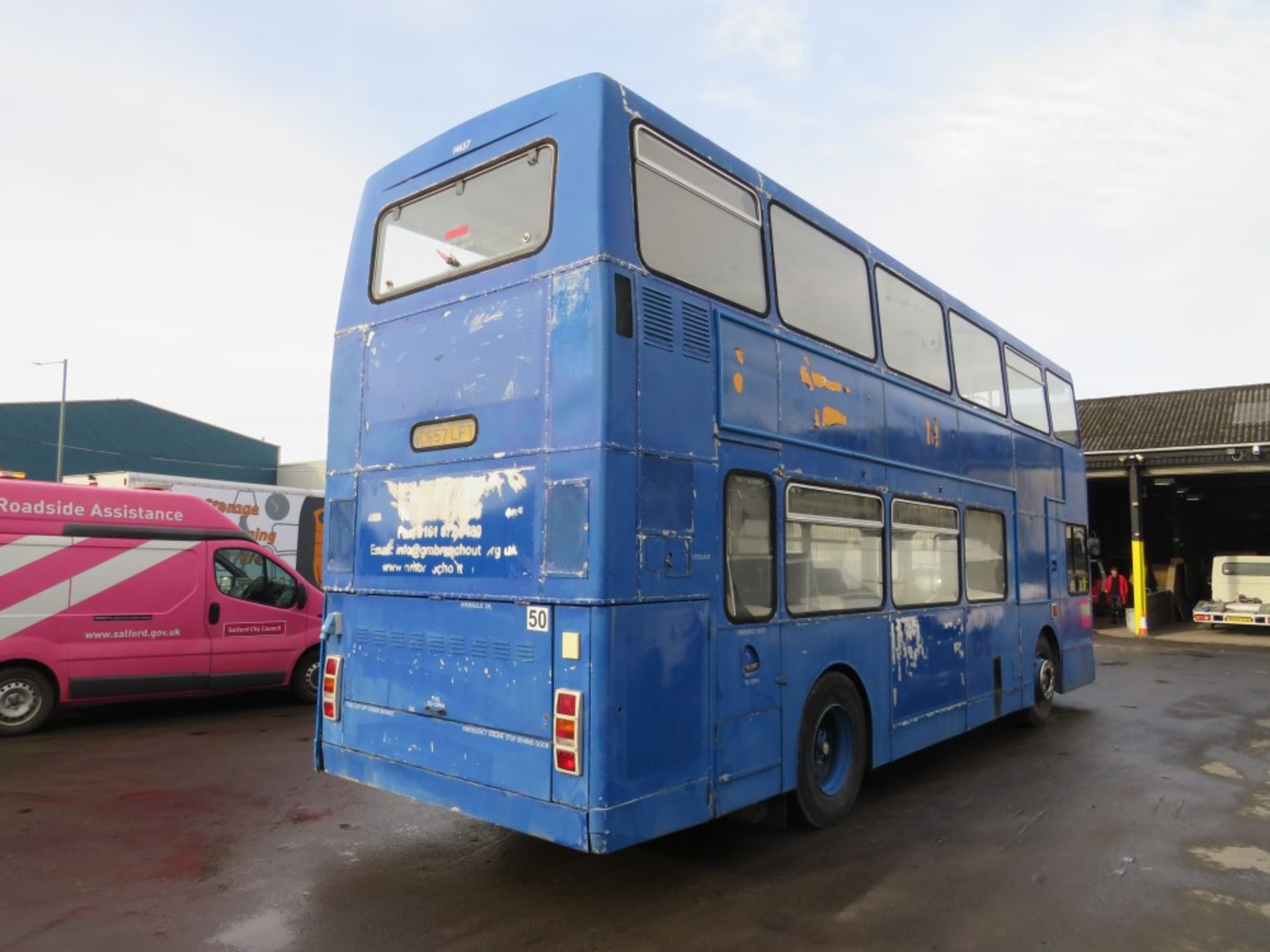 C reg LYELAND OLYMPIAN DOUBLE DECKER BUS, 1ST REG 08/85, 356681M, NO V5, NO KEYS [NO VAT] - Image 4 of 11