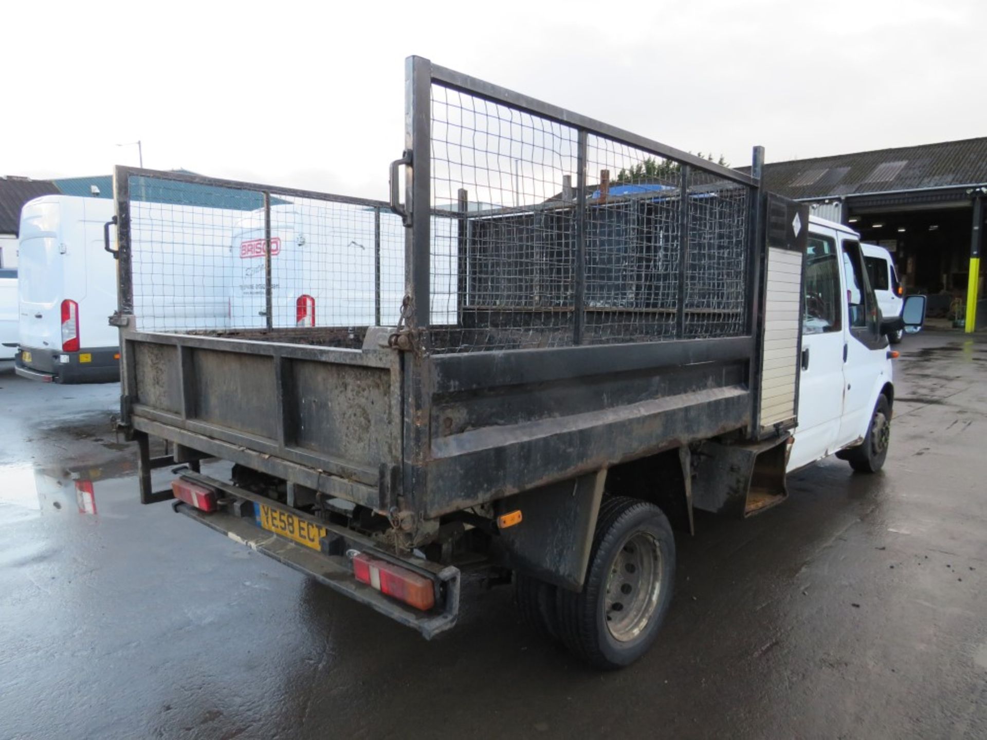 58 reg FORD TRANSIT 115 T350L D/C RWD TIPPER (DIRECT COUNCIL) 1ST REG 10/08, TEST 08/21, 78406M, - Image 4 of 5