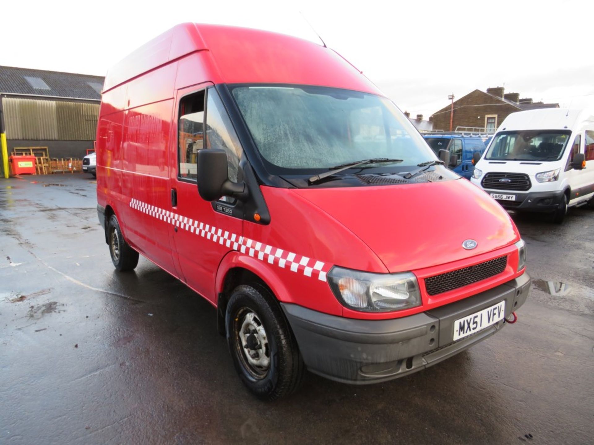 51 reg FORD TRANSIT 350 MWB TD VAN (DIRECT GTR M/C FIRE) 1ST REG 11/01, 117300M, V5 HERE, 1 OWNER