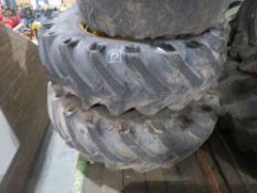 2 OFF 16.9/14.30 TYRES & RIMS [+ VAT]