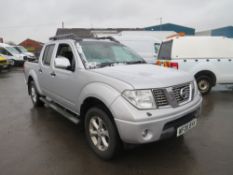 08 reg NISSAN NAVARA AVENTURA D/C PICKUP, 1ST REG 03/08, 131268M, PART V5 - GREEN SLIP ONLY [NO