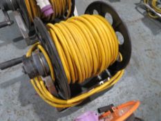 110V CABLE REEL STAINLESS / YELLOW CABLE (DIRECT LANCS FIRE & RESCUE) [+ VAT]