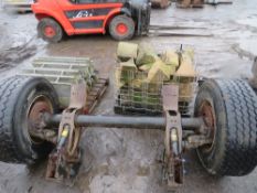 SAF DISC TRAILER AXLE & WHEELS (3) [NO VAT]