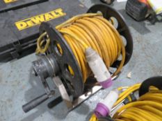 110V CABLE REEL STAINLESS / YELLOW CABLE (DIRECT LANCS FIRE & RESCUE) [+ VAT]