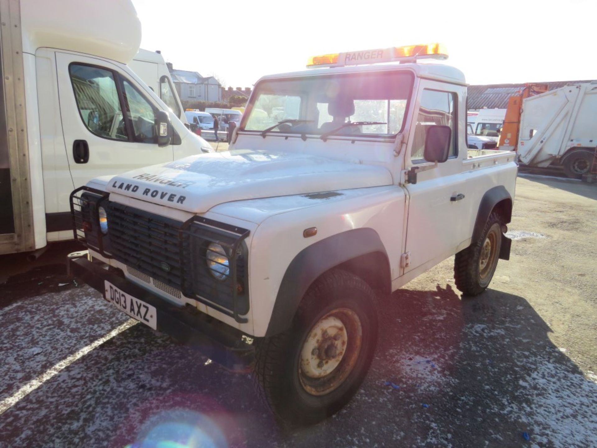 13 reg LAND ROVER DEFENDER 90 TD PICKUP (RUNS, DRIVES BUT NOISY GEARBOX) (DIRECT COUNCIL) 1ST REG - Image 2 of 6