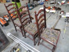 3 LADDER BACK CHAIRS [NO VAT]