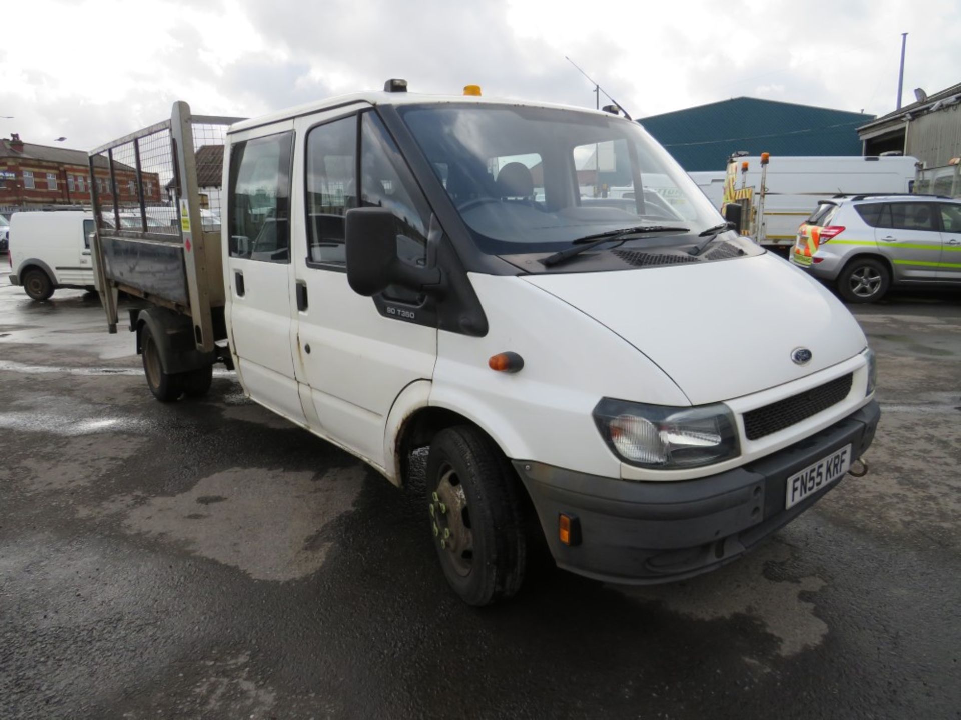 55 reg FORD TRANSIT 350 CREW CAB TIPPER (DIRECT COUNCIL) 1ST REG 09/05, TEST 10/21 [+ VAT]