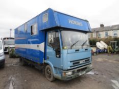 L reg IVECO 75E15 HORSE BOX, 190398KM NOT WARRANTED, NO V5 [NO VAT]