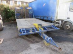LOW LOADER TRAILER 18FT BED, 8FT WIDE, SPRUNG RAMPS, FOLD DOWN HEADBOARD, AIR & HYD BRAKES [+ VAT]