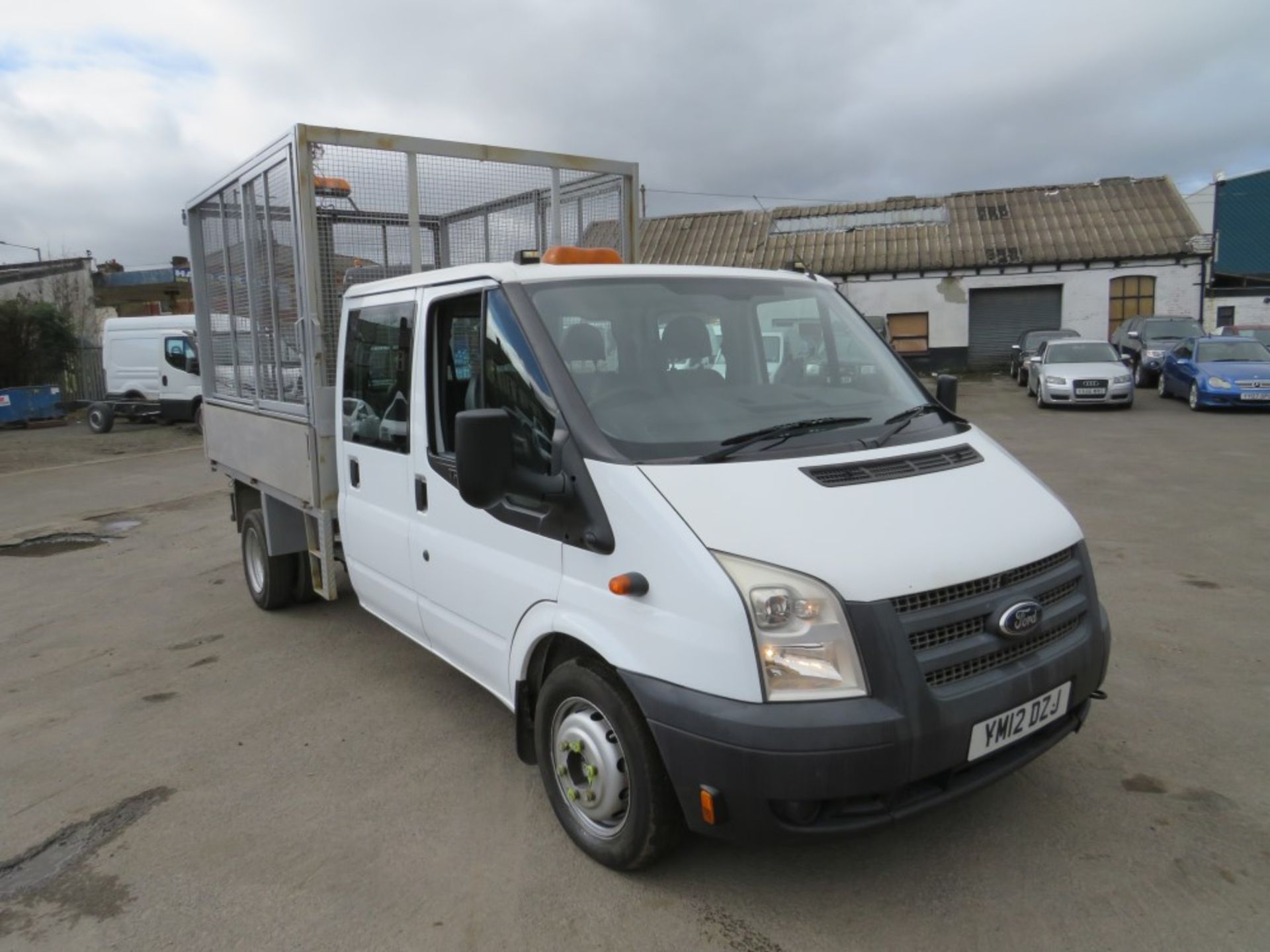 12 reg FORD TRANSIT 100 T350 DOUBLE CAB CAGED TIPPER, 1ST REG 08/12, TEST 08/21, 108655M