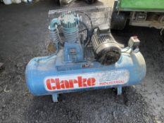 CLARKE AIR COMPRESSOR (LOCATION BLACKBURN) (RING FOR COLLECTION DETAILS) [NO VAT]