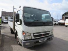 58 reg MITSUBISHI FUSO CANTER DROPSIDE (NON RUNNER) 1ST REG 12/08, 90927M, PART V5 - GREEN SLIP ONLY