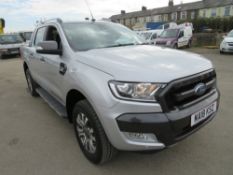 18 reg FORD RANGER WILDTRAK 4 X 4 TDCI 3.2 AUTO PICKUP (DIRECT HIRE CO) 1ST REG 03/18, TEST 03/22,