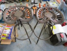 2 X TRACTOR SEAT STOOLS [+ VAT]