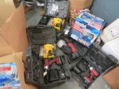 2 x IMPACT WRENCH, HAMMER DRILL, CORE DRILL BIT SET, 2 x SANDER, 2 x SHARPENER, 2 x STAPLER/