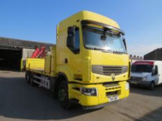 11 reg RENAULT PREMIUM LANDER 6 X 4 430 DXI REAR MOUNTED CRANE WAGON C/W PALFINGER EASY FOLD