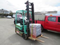 MITSUBISHI FB16KT ELECTRIC FORKLIFT C/W CHARGER, 1242 HOURS [NO VAT]