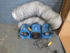 3 MINIVEYOR FANS & DUCTING [NO VAT]